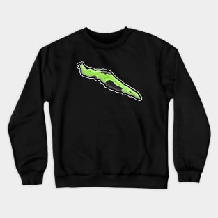 Texada Island Slug - Banana Sluggo Silhouette - Silly Fun Gift - Texada Island Crewneck Sweatshirt